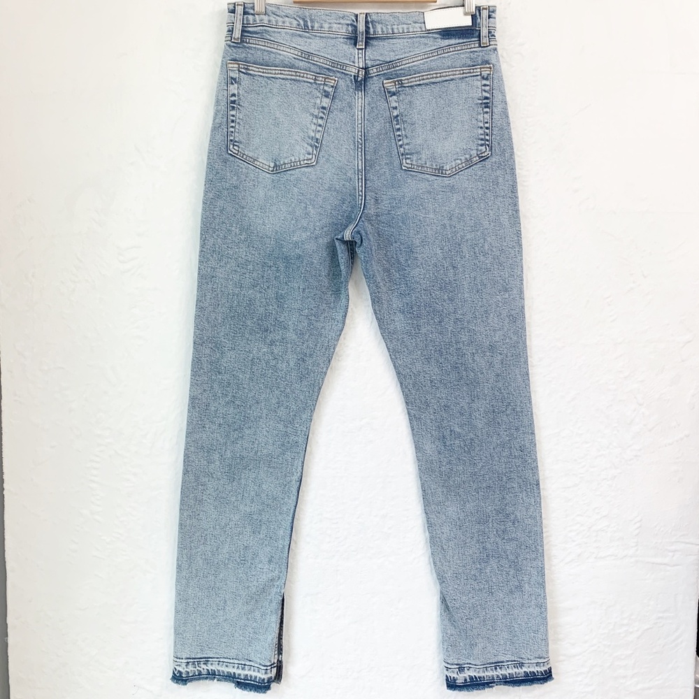 RE/DONE 70's High Rise Skinny Boot Released Hem Jeans in Opal Indigo Sz 32 - Picture 3 of 15